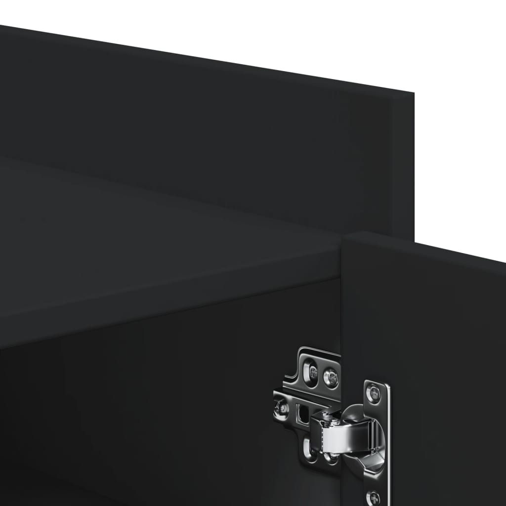 Scarpiera Nera 52x37,5x100 cm in Legno Multistrato - homemem39