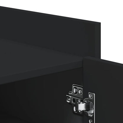 Scarpiera Nera 52x37,5x100 cm in Legno Multistrato - homemem39