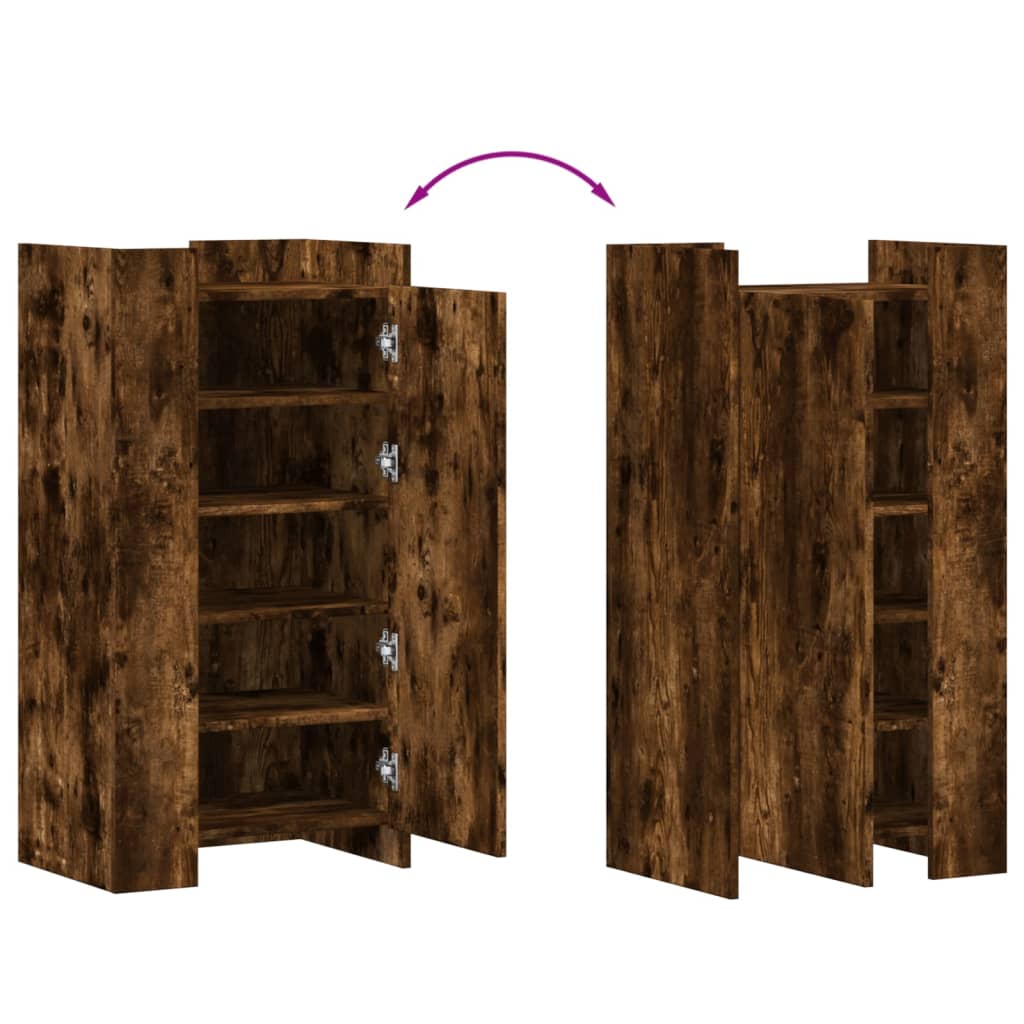 Scarpiera Rovere Fumo 52x37,5x100 cm in Legno Multistrato - homemem39