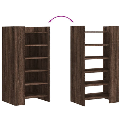 Scarpiera Rovere Marrone 52x37,5x100 cm in Legno Multistrato - homemem39