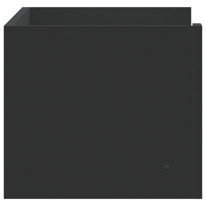 Scaffale a Parete Nero 70,5x35x30,5 cm in Legno Multistrato