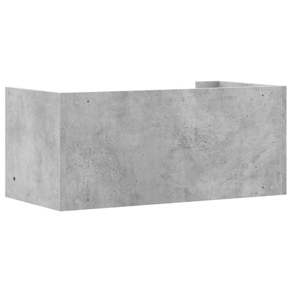 Scaffale a Muro Grigio Cemento 70,5x35x30,5cm Legno Multistrato | homemem39