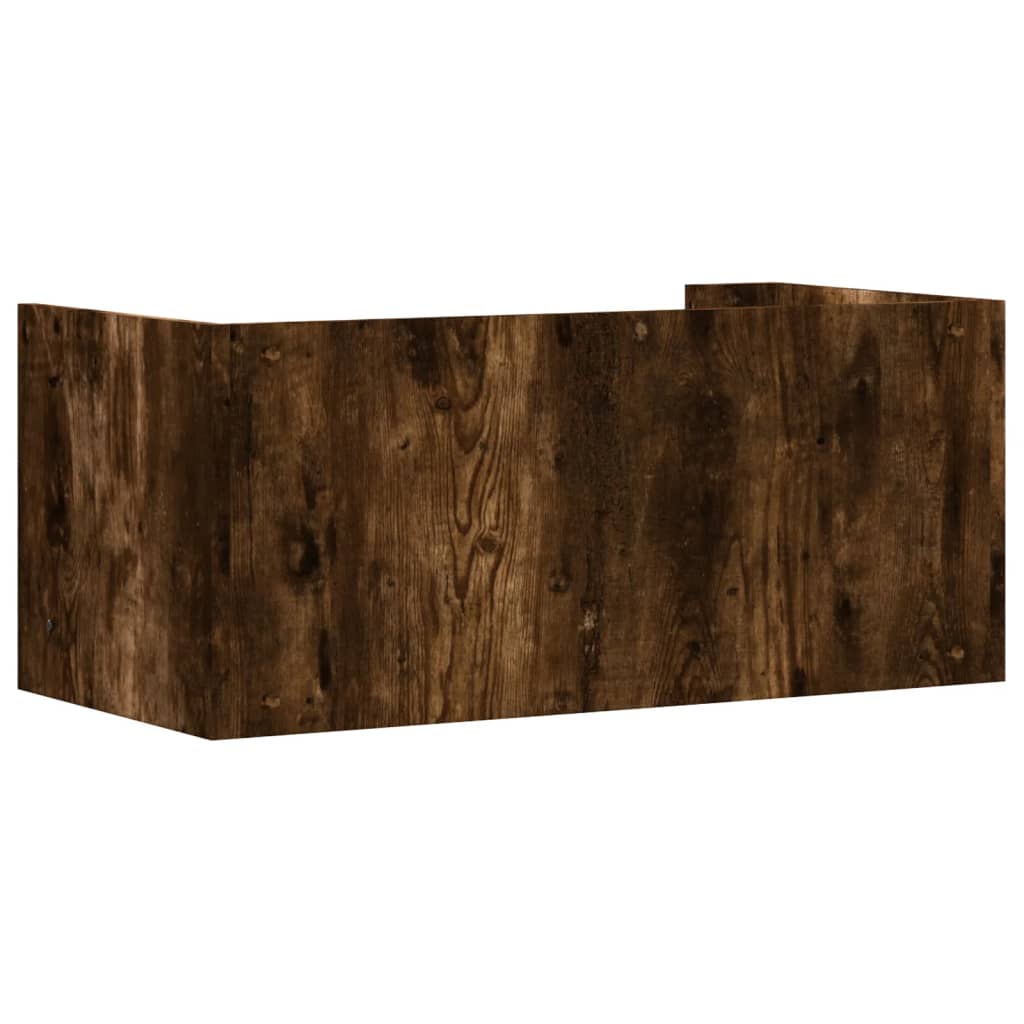 Mensola a Muro Rovere Fumo 70,5x35x30,5 cm Legno Multistrato | homemem39