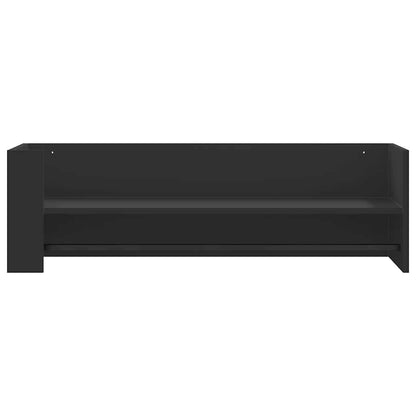 Scaffale a Parete Nero 100x35x30,5 cm in Legno Multistrato