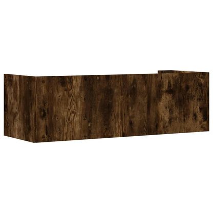Mensola a Muro Rovere Fumo 100x35x30,5 cm Legno Multistrato