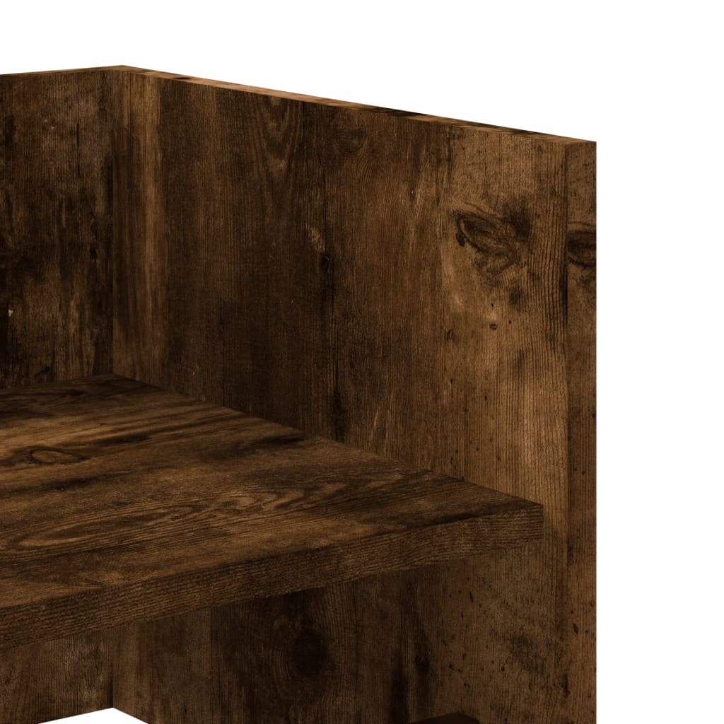 Mensola a Muro Rovere Fumo 100x35x30,5 cm Legno Multistrato
