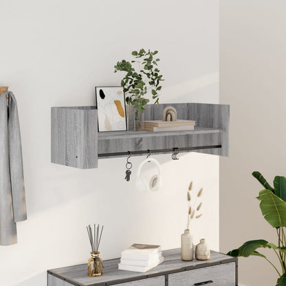 Mensola a Muro Grigio Sonoma 100x35x30,5 cm Legno Multistrato | homemem39