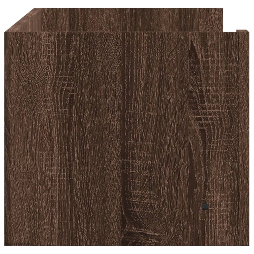 Mensola a Muro Rovere Marrone 100x35x30,5 cm Legno Multistrato | homemem39