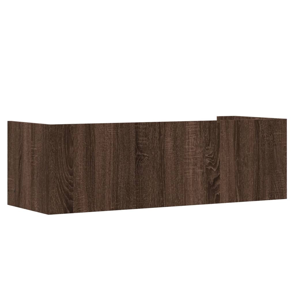 Mensola a Muro Rovere Marrone 100x35x30,5 cm Legno Multistrato | homemem39