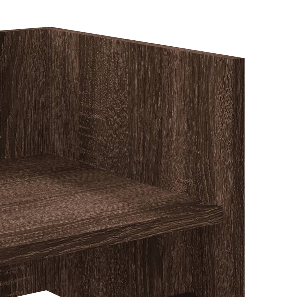 Mensola a Muro Rovere Marrone 100x35x30,5 cm Legno Multistrato | homemem39