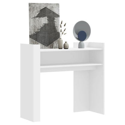 Tavolino Consolle Bianco 100x35x90 cm in Legno Multistrato - homemem39