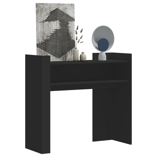 Tavolino Consolle Nero 100x35x90 cm in Legno Multistrato | homemem39