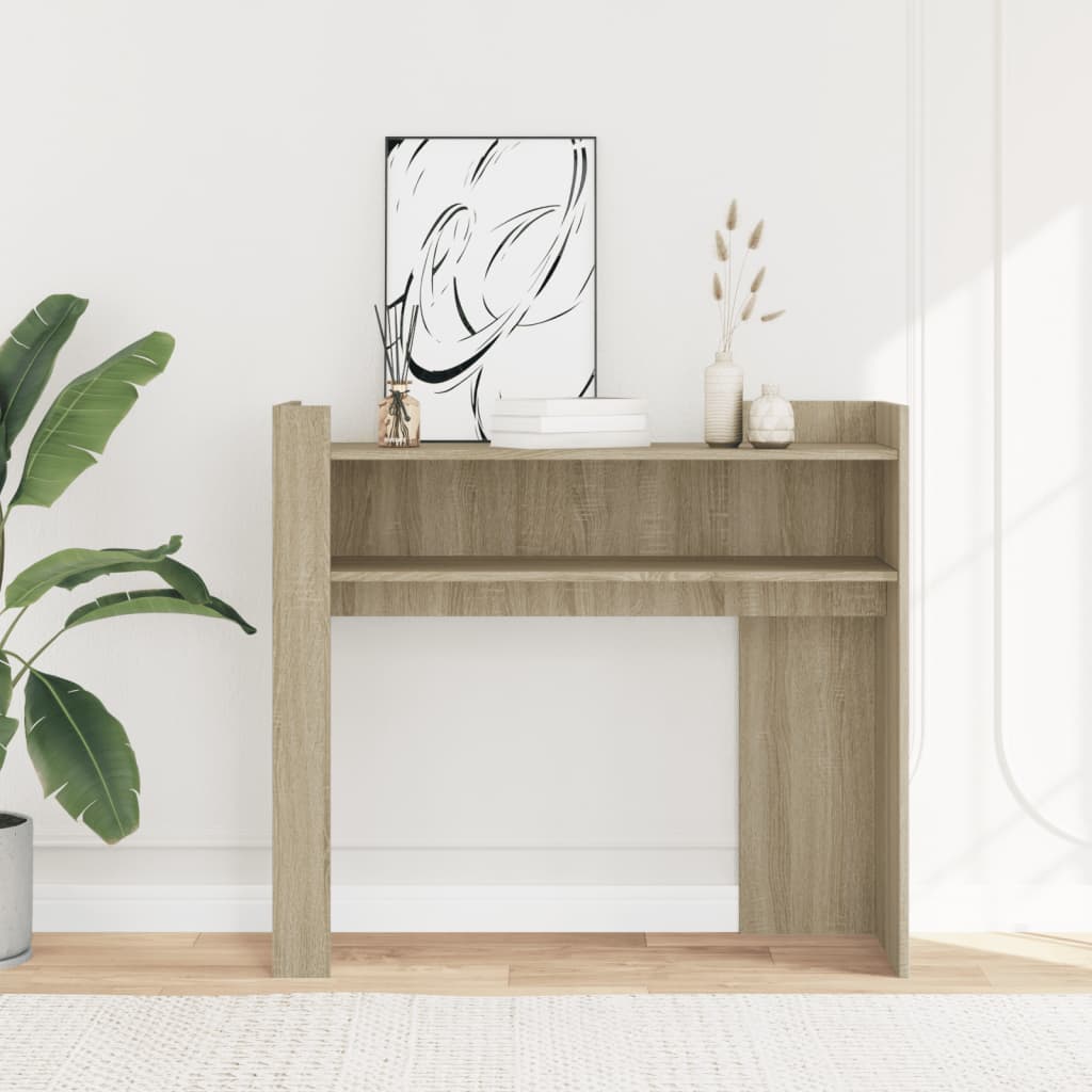 Tavolo Consolle Rovere Sonoma 100x35x90 cm in Legno Multistrato | homemem39