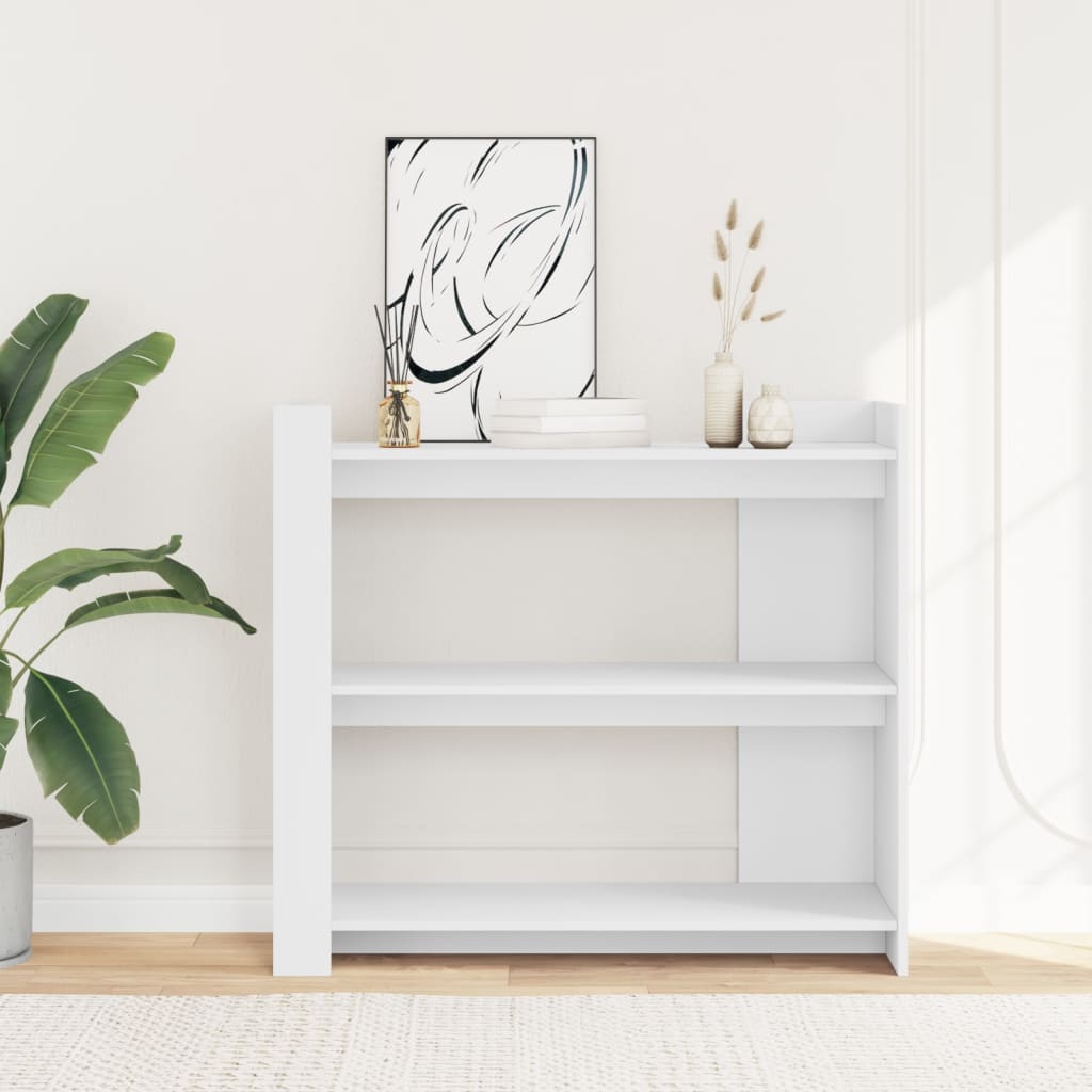 Tavolino Consolle Bianco 100x35x90 cm in Legno Multistrato | homemem39