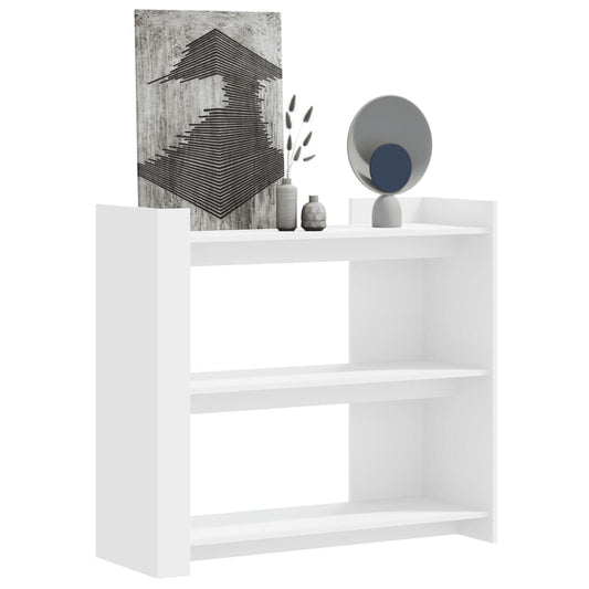 Tavolino Consolle Bianco 100x35x90 cm in Legno Multistrato - homemem39