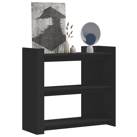 Tavolino Consolle Nero 100x35x90 cm in Legno Multistrato - homemem39