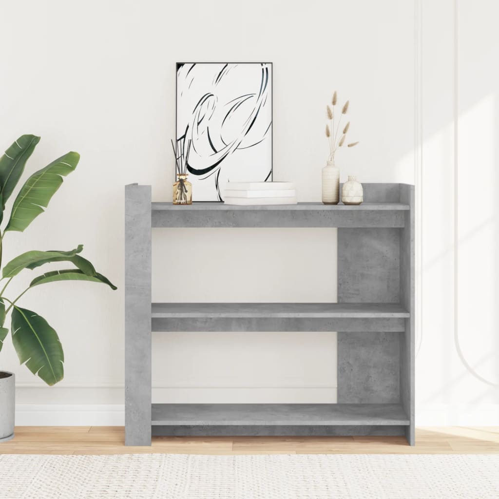 Tavolino Consolle Grigio Cemento 100x35x90 cm in Multistrato | homemem39