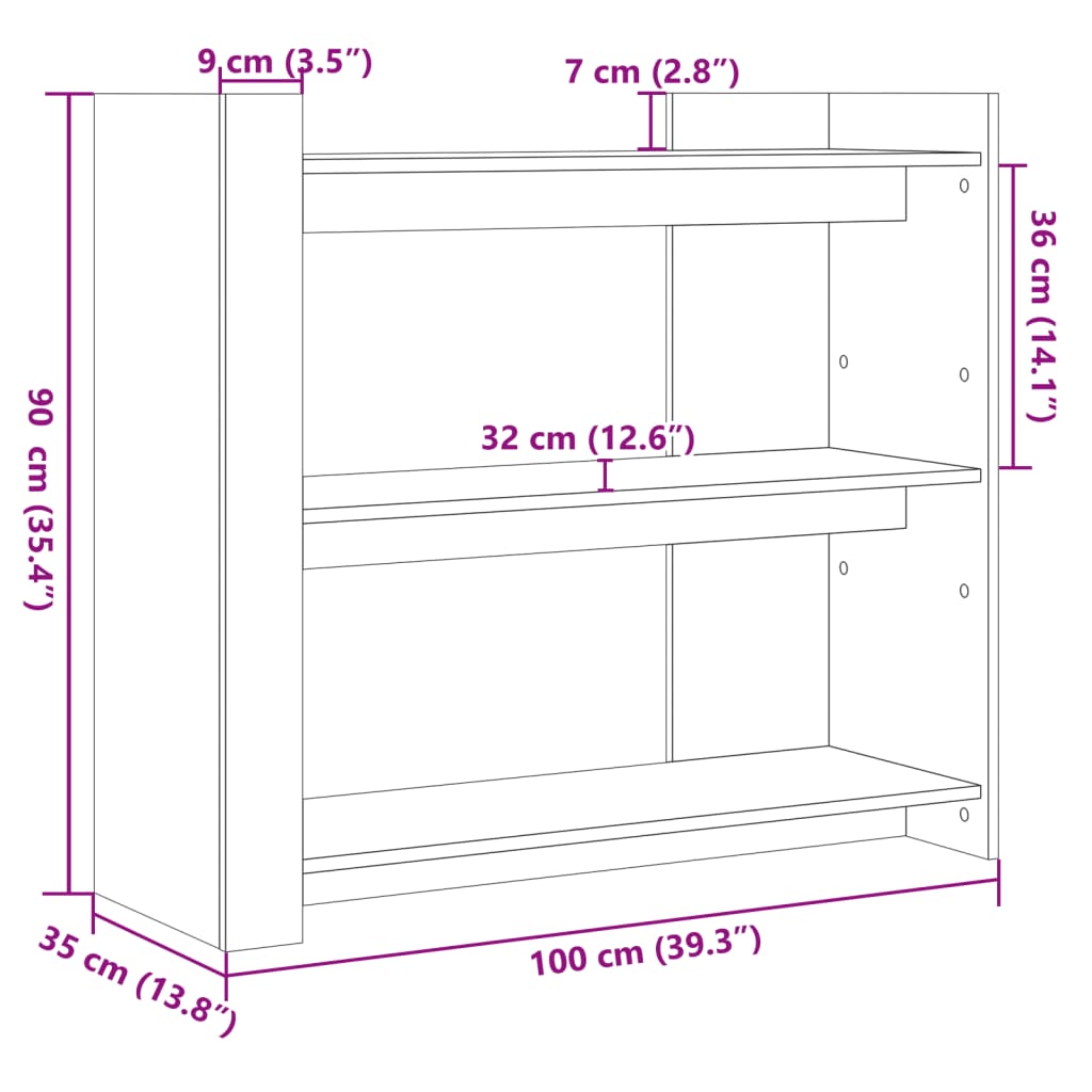 Tavolo Consolle Grigio Sonoma 100x35x90 cm in Legno Multistrato | homemem39