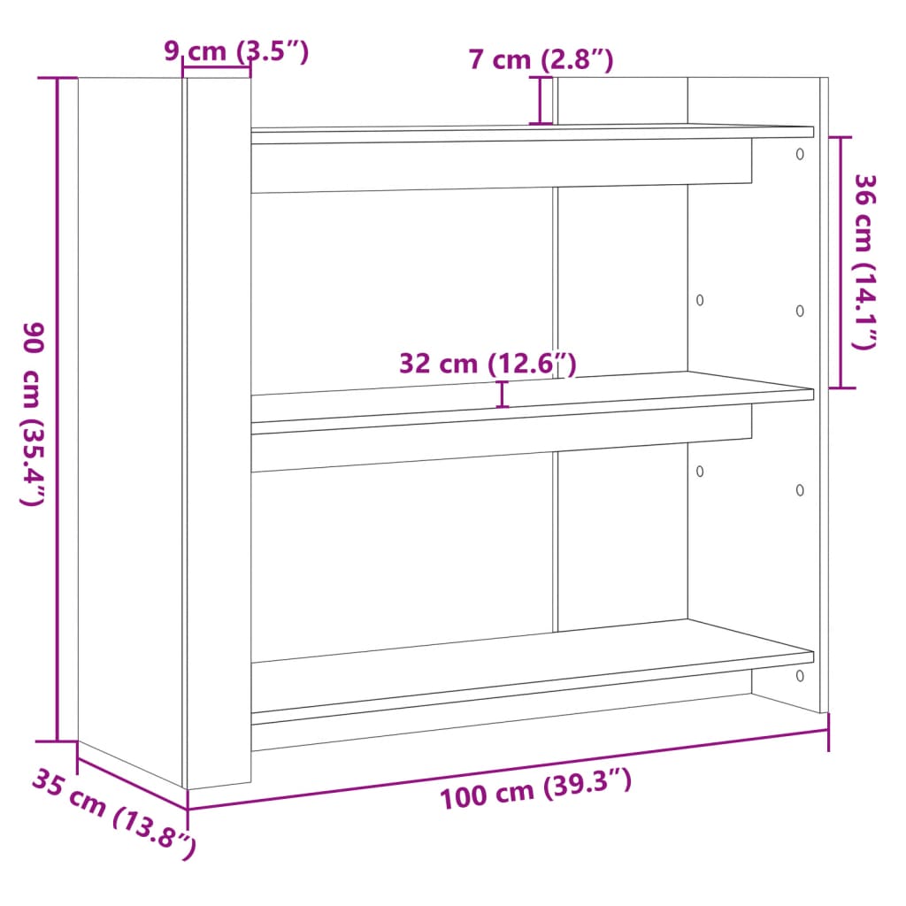Tavolino Consolle Rovere Marrone 100x35x90 cm Legno Multistrato | homemem39
