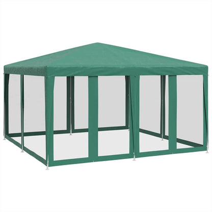 Tenda per Feste con 8 Pareti Laterali in Rete Verde 4x4 m HDPE | homemem39