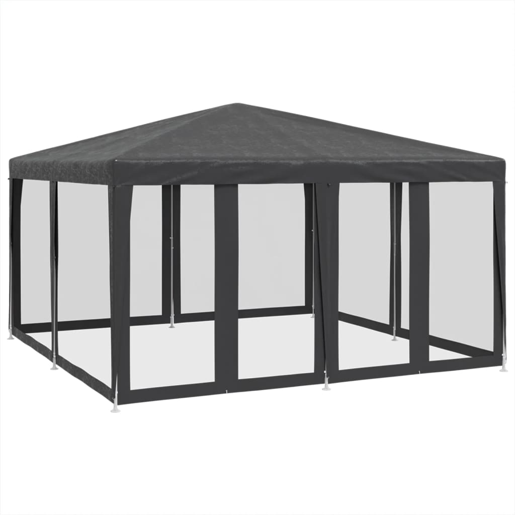 Tenda per Feste con 8 Pareti in Rete Antracite 4x4 m in HDPE | homemem39
