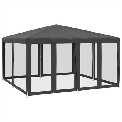 Tenda per Feste con 8 Pareti in Rete Antracite 4x4 m in HDPE | homemem39