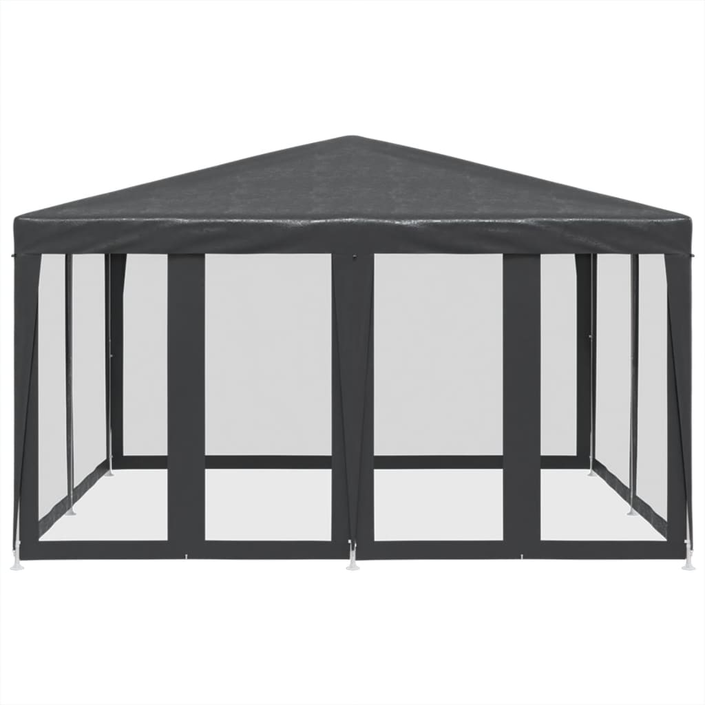 Tenda per Feste con 8 Pareti in Rete Antracite 4x4 m in HDPE | homemem39