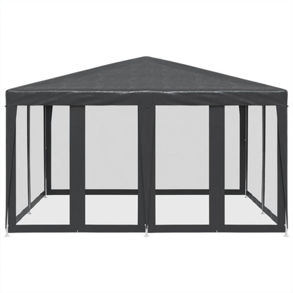 Tenda per Feste con 8 Pareti in Rete Antracite 4x4 m in HDPE | homemem39
