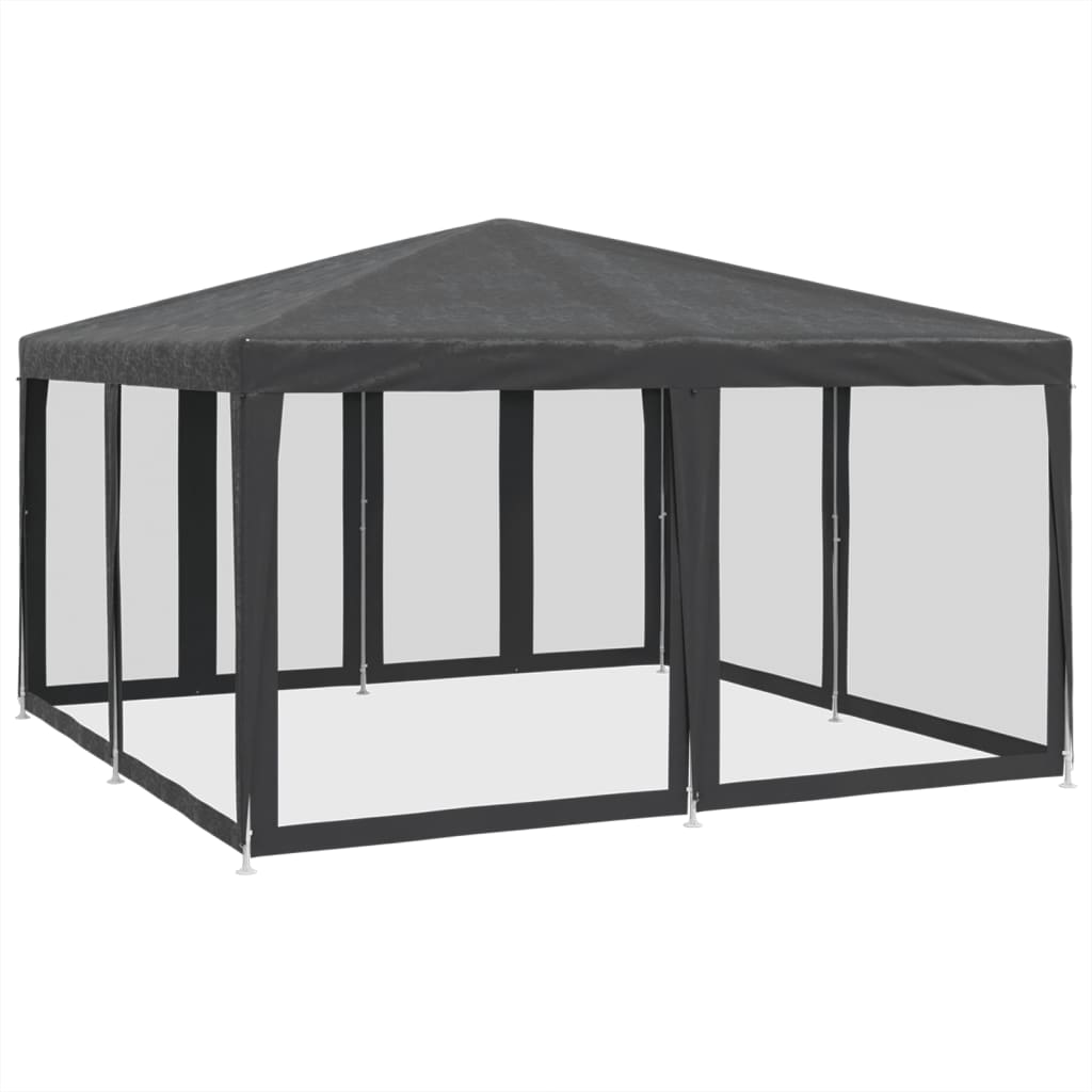 Tenda per Feste con 8 Pareti in Rete Antracite 4x4 m in HDPE | homemem39
