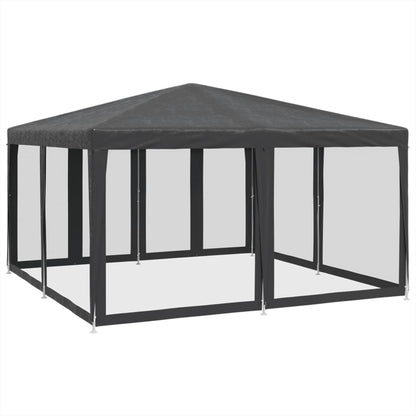 Tenda per Feste con 8 Pareti in Rete Antracite 4x4 m in HDPE | homemem39