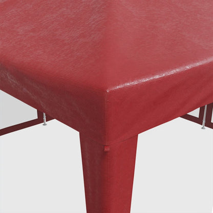 Tenda per Feste con 8 Pareti Laterali in Rete Rossa 4x4 m HDPE | homemem39