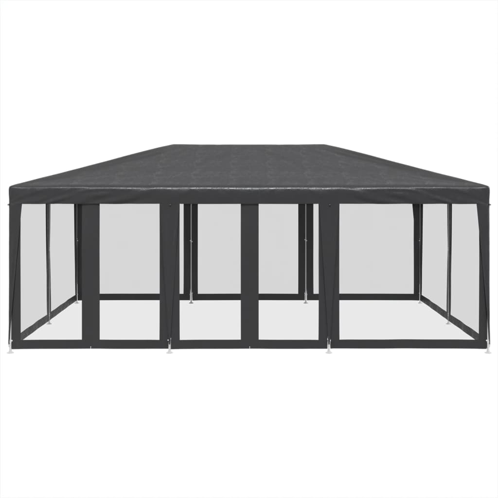 Tenda per Feste con 10 Pareti in Rete Antracite 6x4 m in HDPE | homemem39