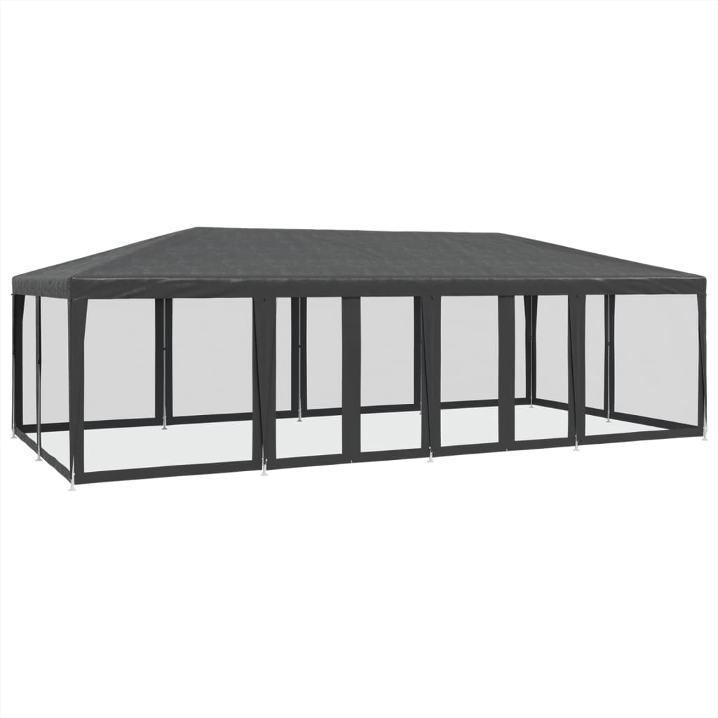 Tenda per Feste con 12 Pareti in Rete Antracite 8x4 m in HDPE | homemem39