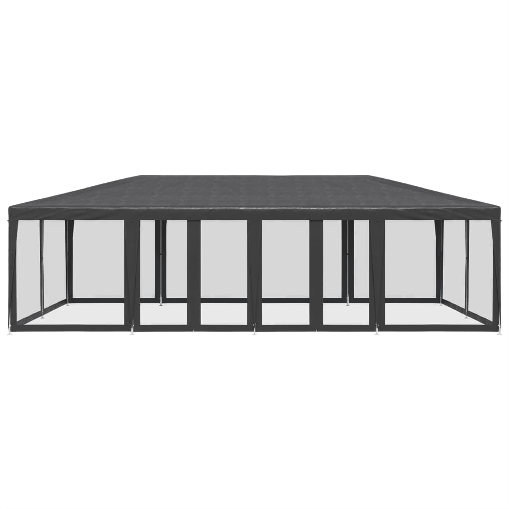 Tenda per Feste con 12 Pareti in Rete Antracite 8x4 m in HDPE | homemem39