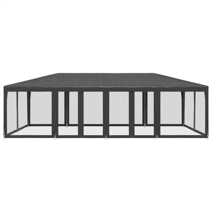 Tenda per Feste con 12 Pareti in Rete Antracite 8x4 m in HDPE | homemem39