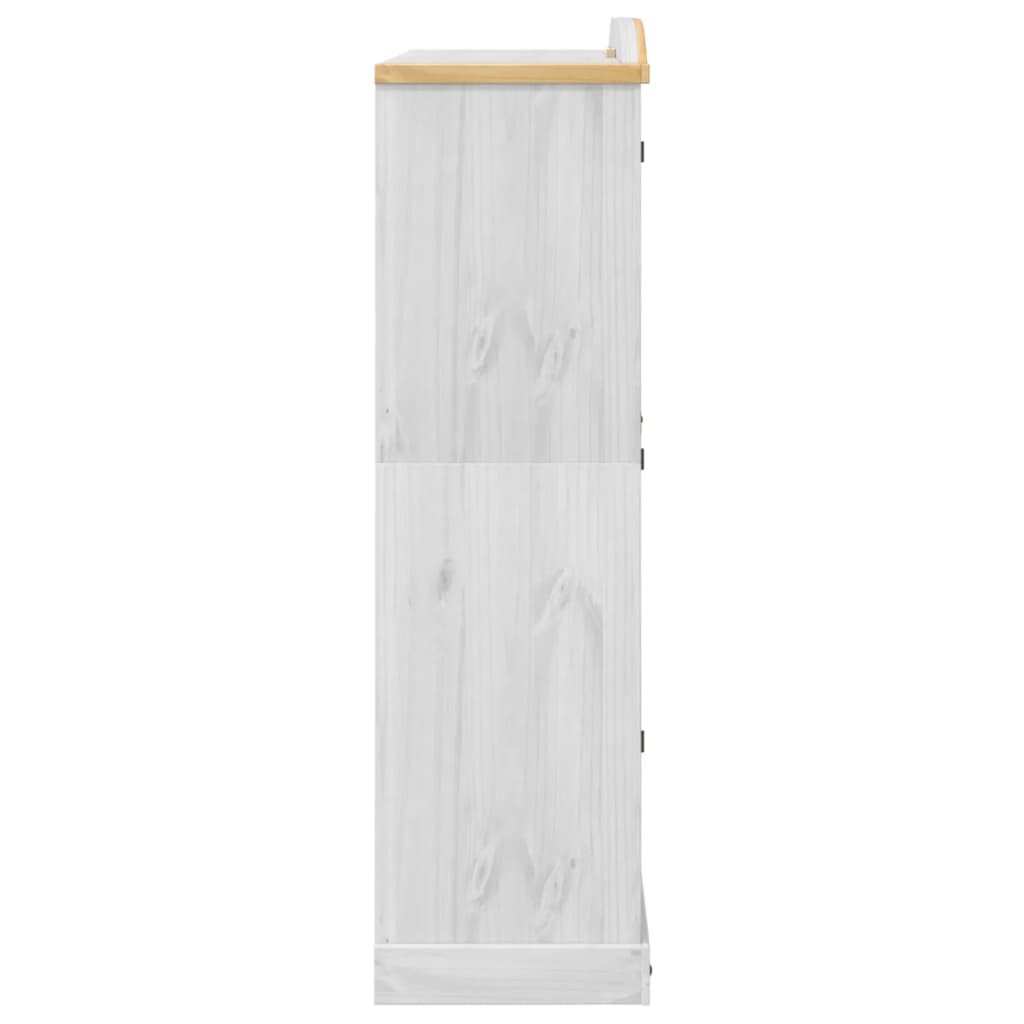 Armadio Corona Bianco 151,5x52x186 cm in Legno Massello di Pino | homemem39