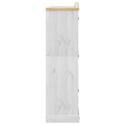 Armadio Corona Bianco 151,5x52x186 cm in Legno Massello di Pino | homemem39