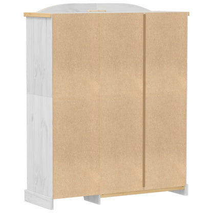 Armadio Corona Bianco 151,5x52x186 cm in Legno Massello di Pino | homemem39