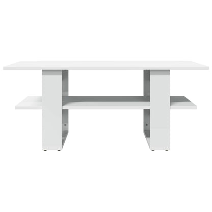 Tavolino da Salotto Bianco 102x55x42 cm in Legno Multistrato | homemem39