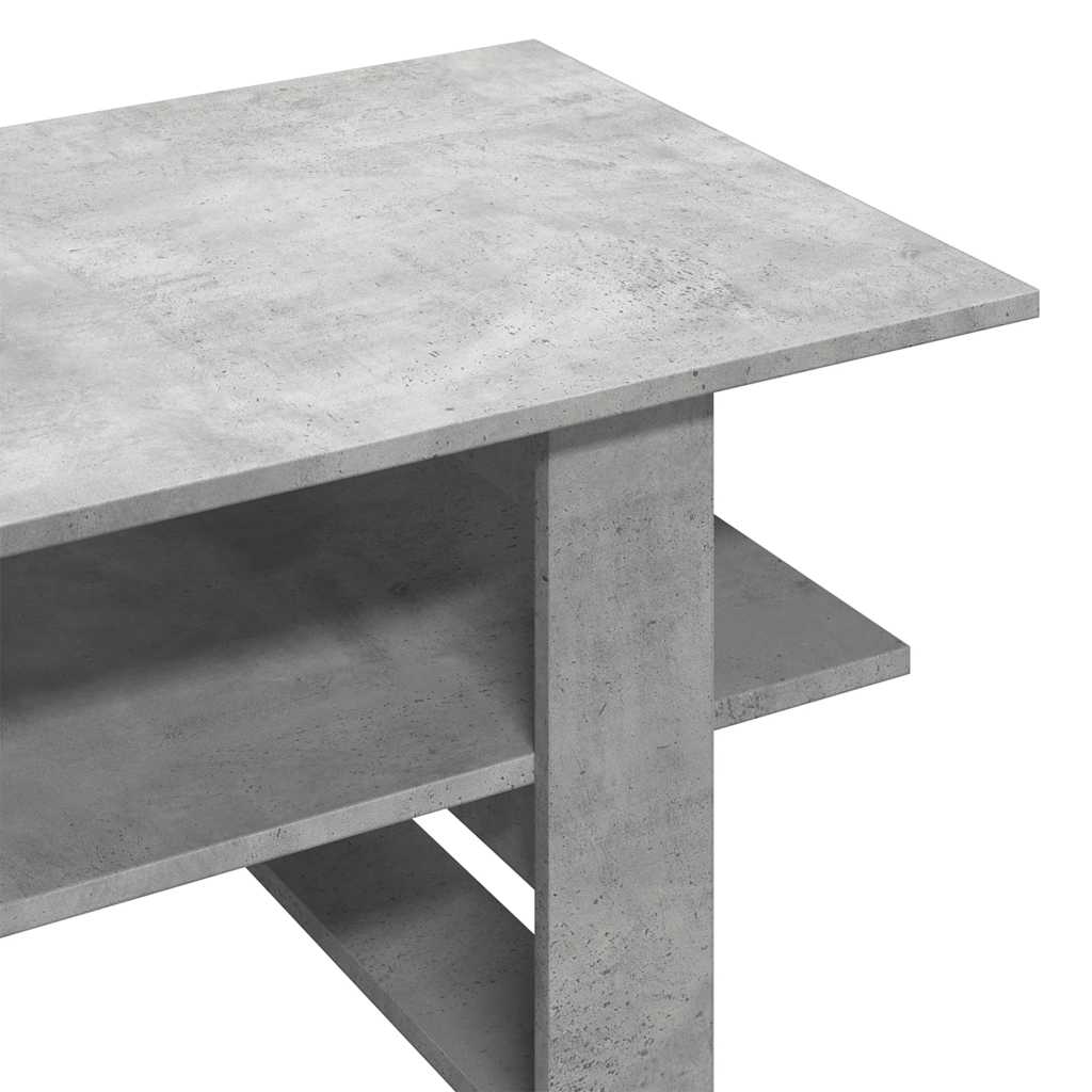 Tavolino Salotto Grigio Cemento 102x55x42 cm Legno Multistrato