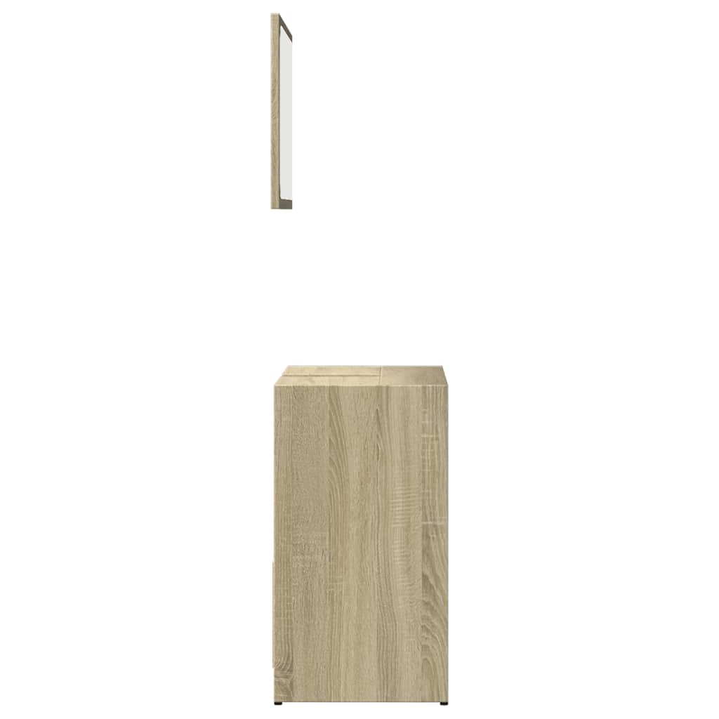 Set Mobili da Bagno 2 pz Rovere Sonoma in Legno Multistrato | homemem39