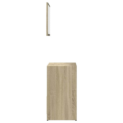 Set Mobili da Bagno 2 pz Rovere Sonoma in Legno Multistrato | homemem39