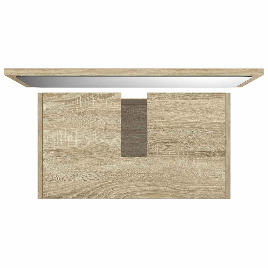 Set Mobili da Bagno 2 pz Rovere Sonoma in Legno Multistrato | homemem39