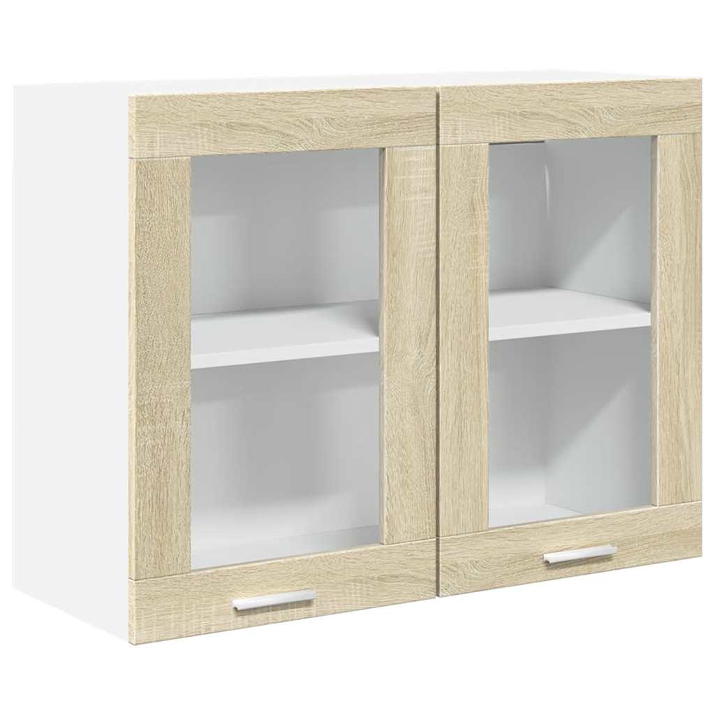 Mobile Pensile “Lyon” Vetro Rovere Sonoma 80x31x60cm | homemem39