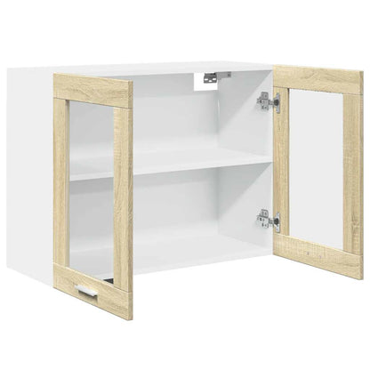 Mobile Pensile “Lyon” Vetro Rovere Sonoma 80x31x60cm | homemem39