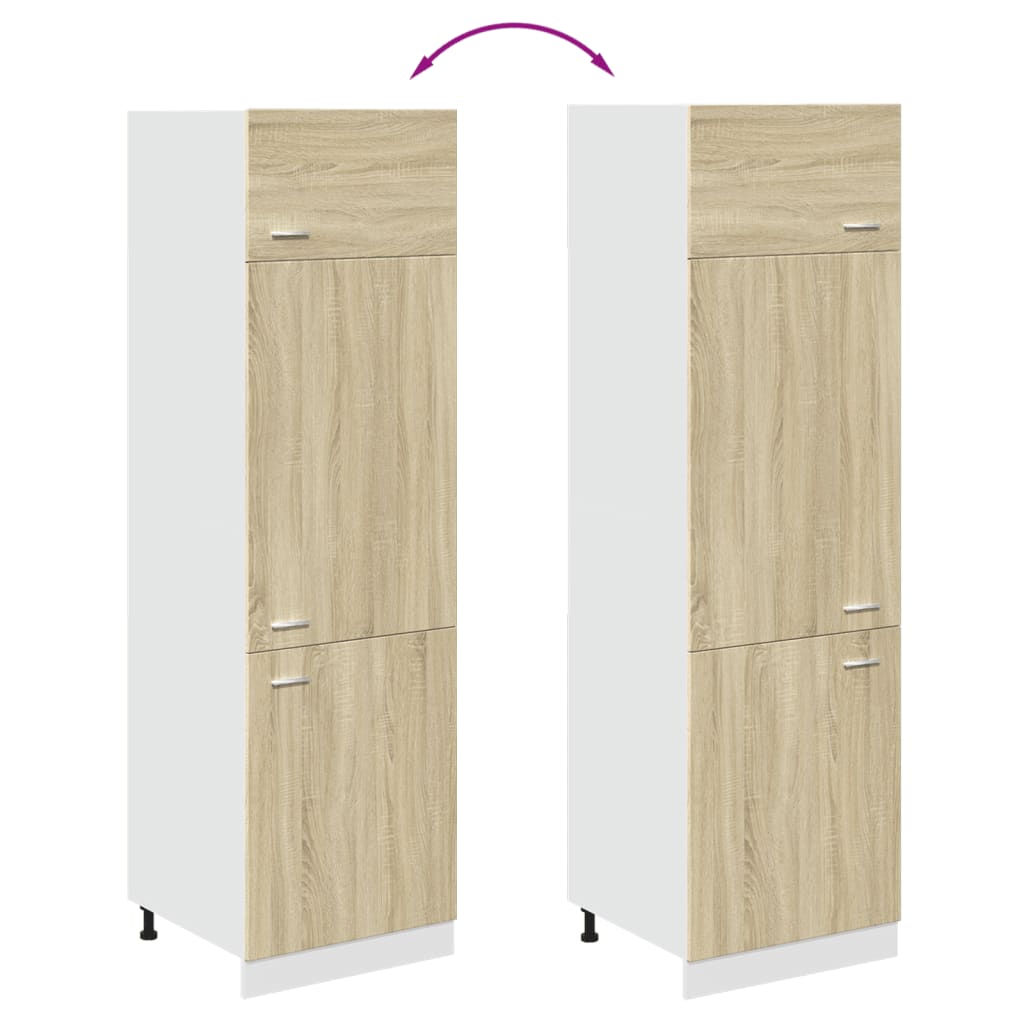 Mobile per Frigo “Lyon” Rovere Sonoma 60x57x207 cm | homemem39
