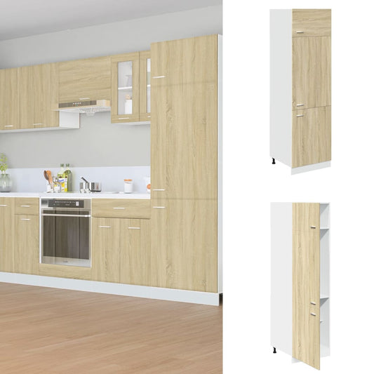 Mobile per Frigo “Lyon” Rovere Sonoma 60x57x207 cm - homemem39