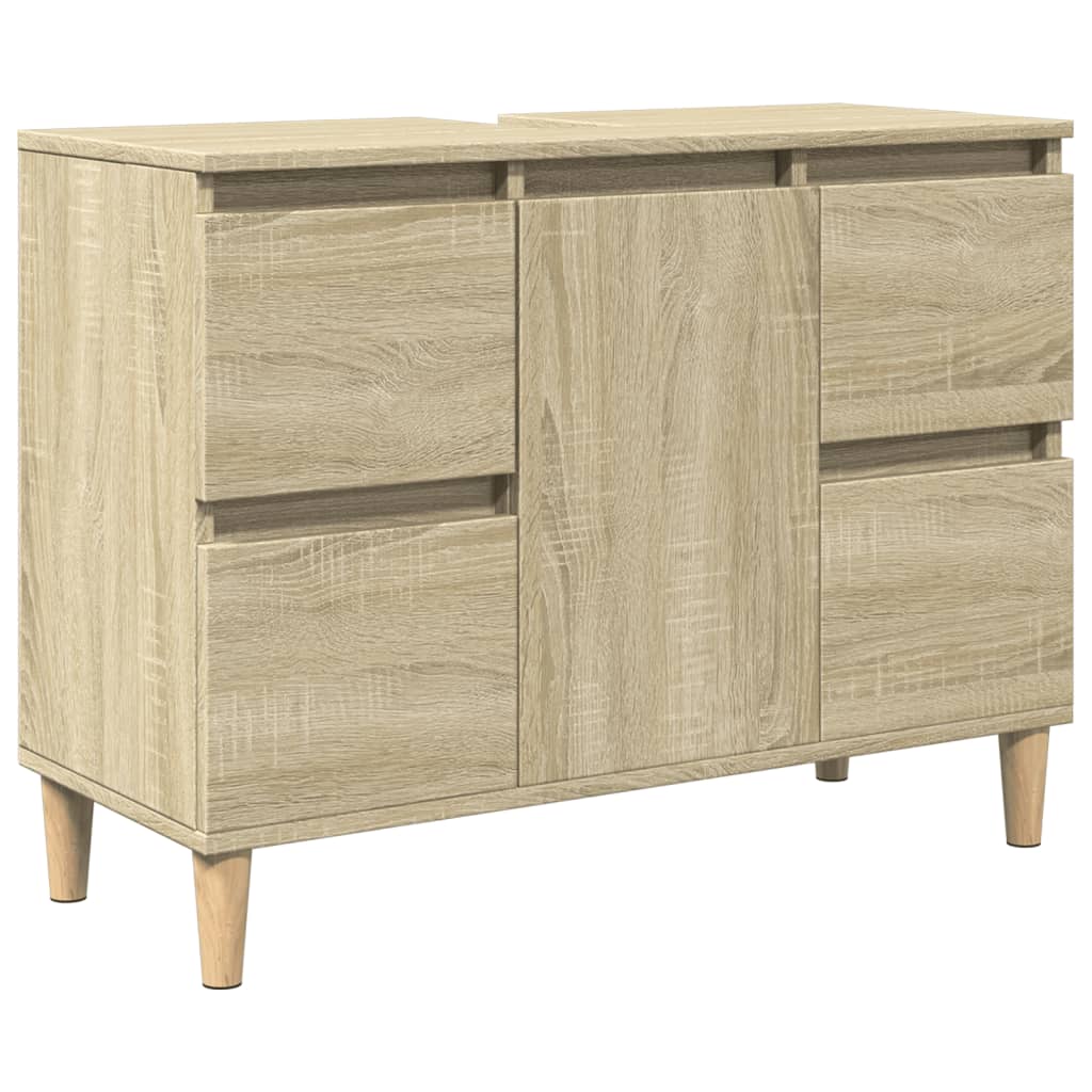 Mobile Lavabo Rovere Sonoma 80x33x60 cm in Legno Multistrato | homemem39