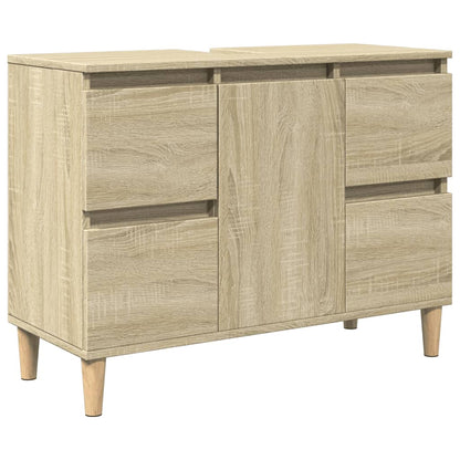 Mobile Lavabo Rovere Sonoma 80x33x60 cm in Legno Multistrato | homemem39