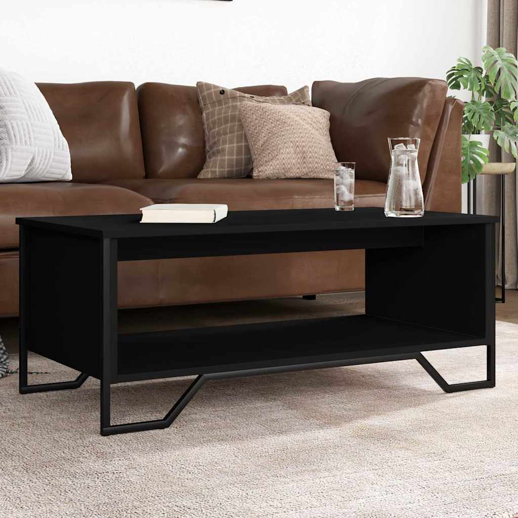 Tavolino da Salotto Nero 100x51x40 cm in Legno Multistrato | homemem39